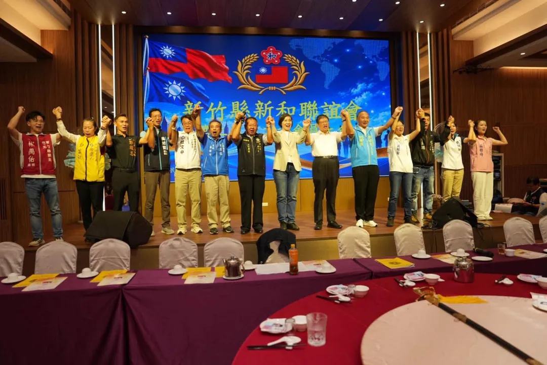 新竹縣長楊文科喊話國民黨團結力挺黨籍縣長參選人徐欣瑩。(圖/國民黨新竹縣黨部提供)