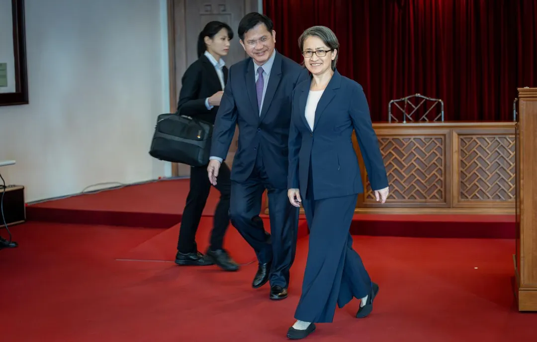 蕭美琴出訪義大利返國。(圖/總統府)