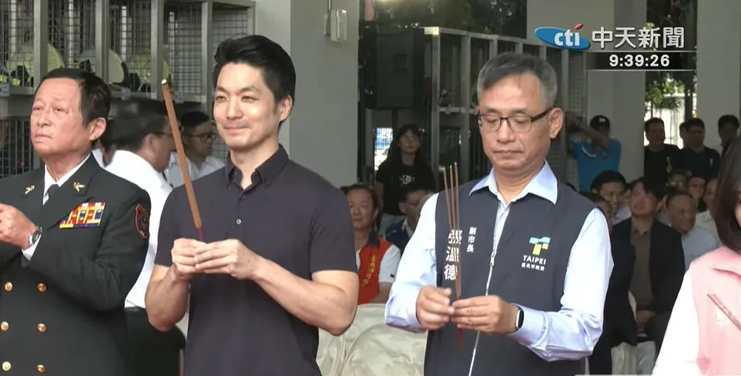 蔣萬安今日出席台北市政府消防局福國分隊駐地落成啟用典禮。（圖/中天新聞）