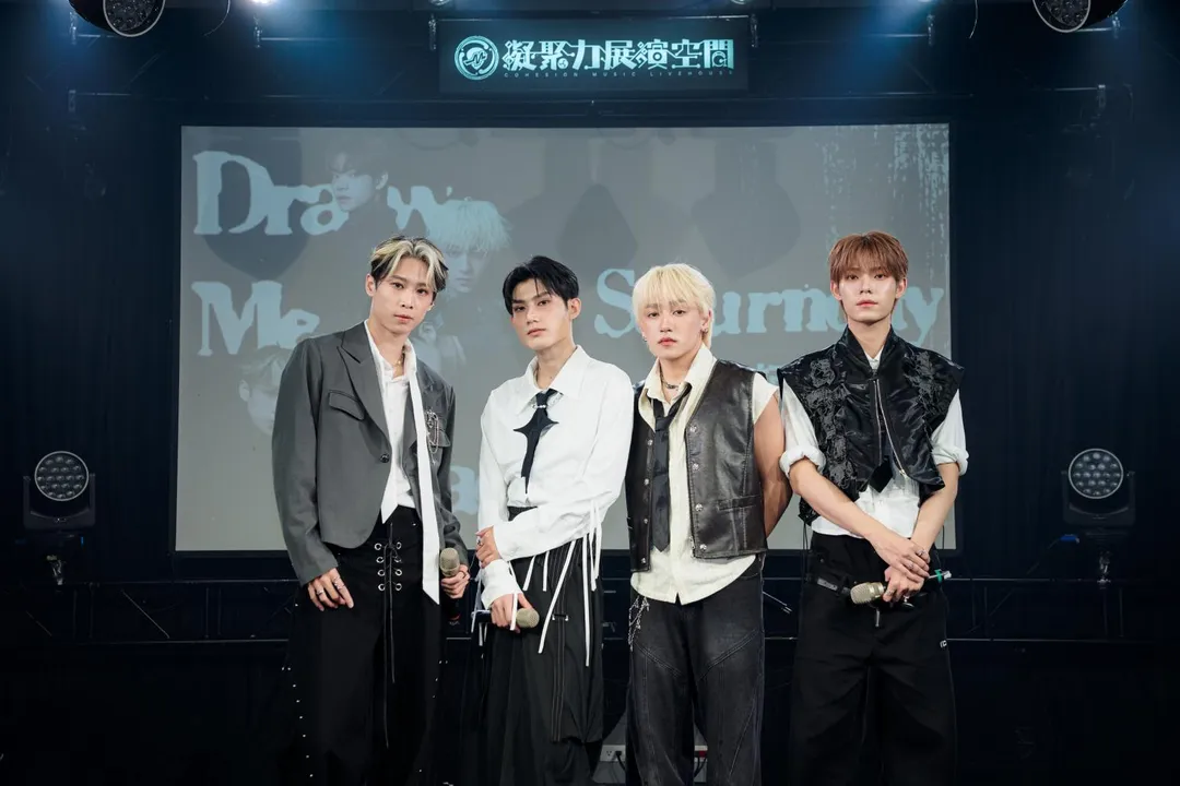 男團Saturnday 15日舉辦全新單曲發表會,宣告正式以進化姿態回歸。(圖/踢帕娛樂 提供)