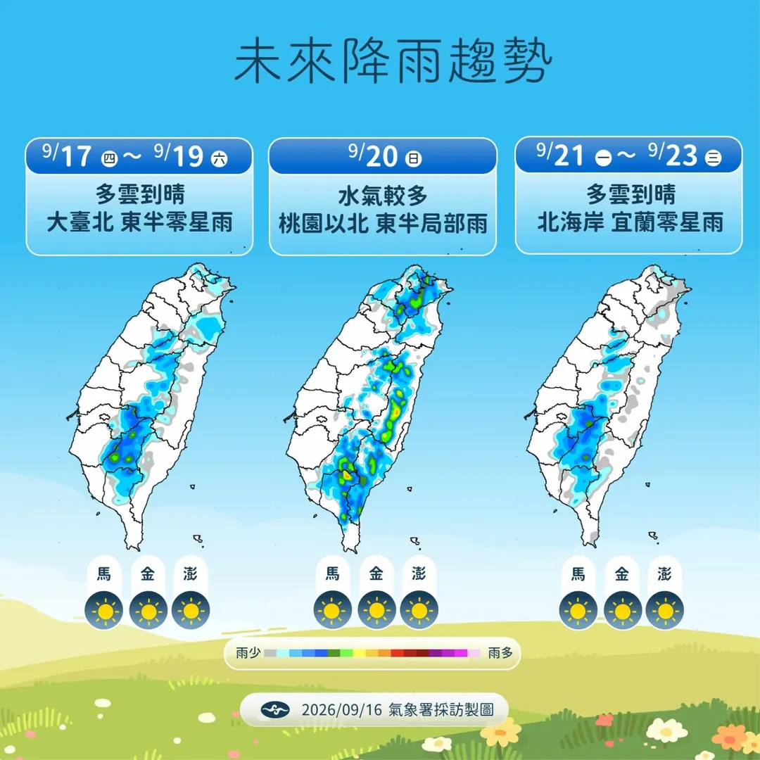 未來降雨趨勢。(圖/氣象署提供)