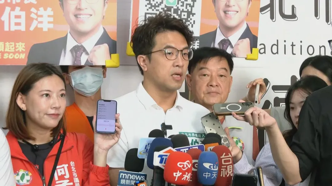 民進黨台北市長參選人沈伯洋。（圖／中天新聞）