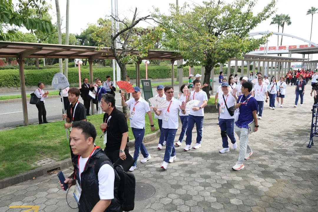 李洋一度遭拒入場，延宕1.5小時後順利出席。（圖／中華奧會提供）