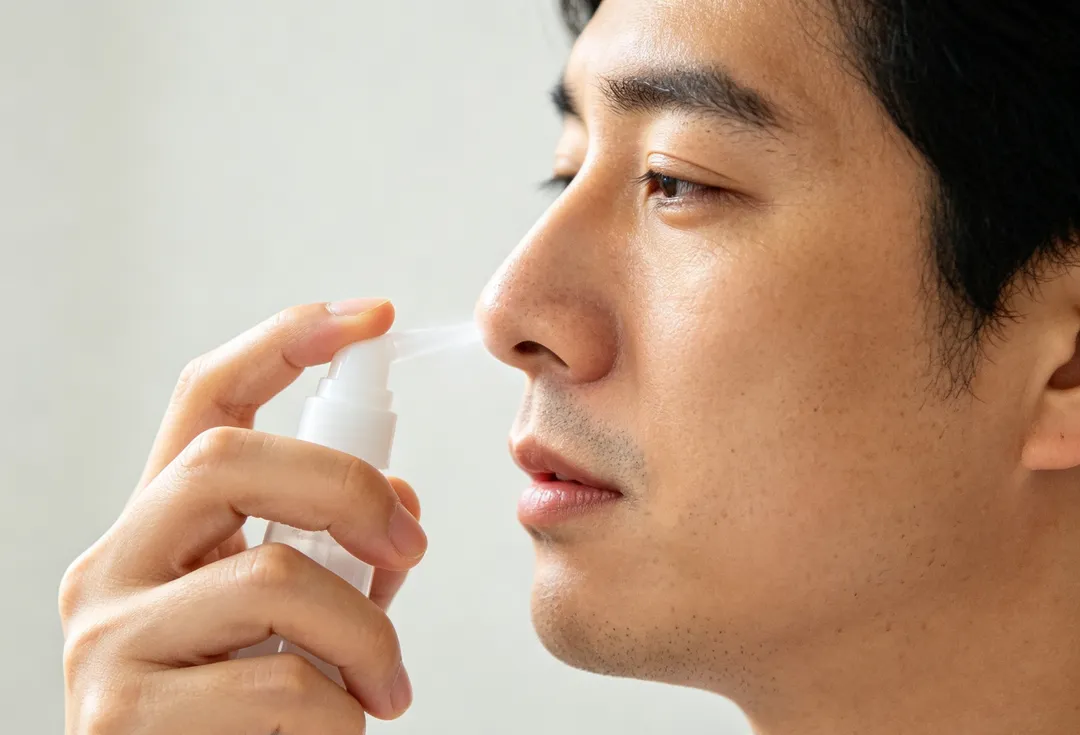 鼻涕黏稠時可先用生理食鹽水軟化，再採單側交替方式輕輕擤鼻涕。（示意圖／AI生成圖）