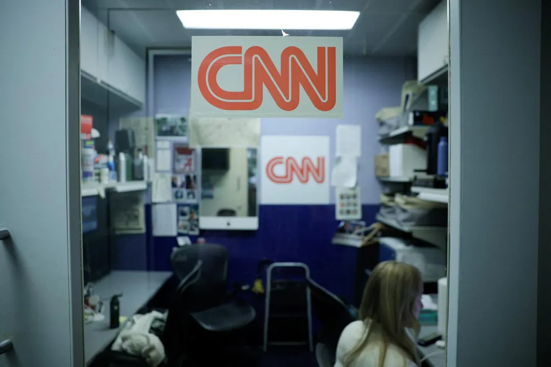 《CNN 》在美國白宮的採訪辦公室。 （圖／路透社）