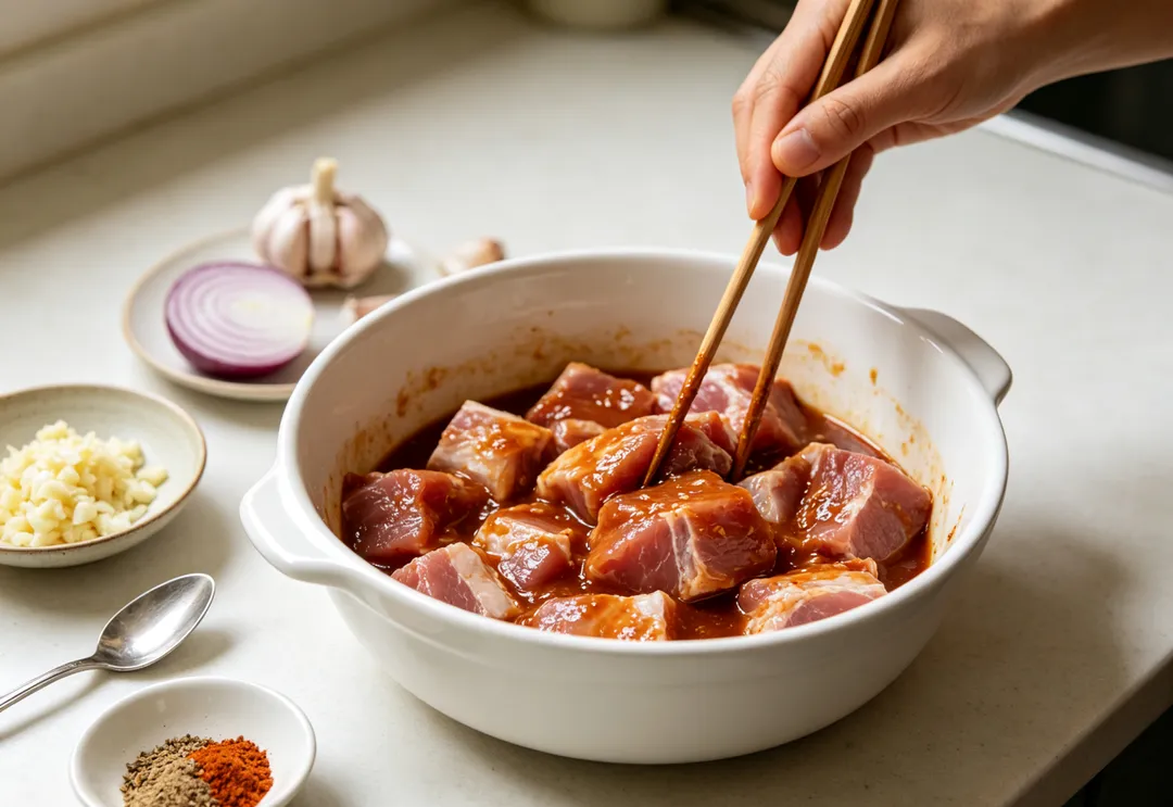 肉類烹調前加入蒜頭、洋蔥、胡椒等辛香料，以及含有多酚等抗氧化成分的辛香料，可能降低HCA與PAH形成。（示意圖／AI生成圖）