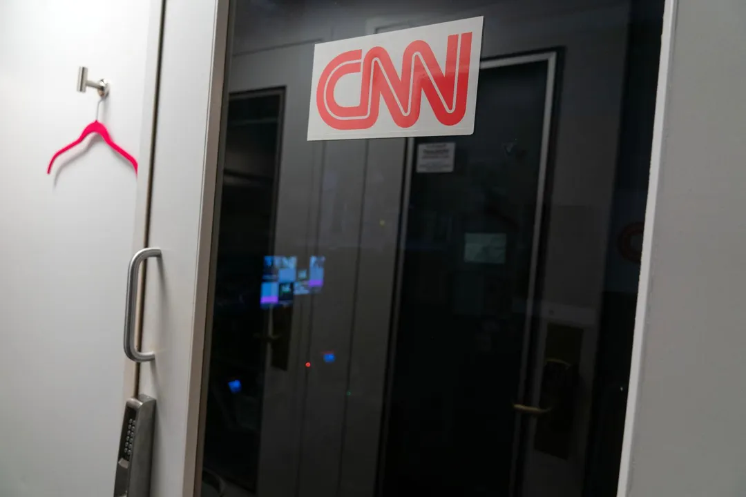 《CNN》位於白宮的辦公室19日空無一人。(圖/美聯社)