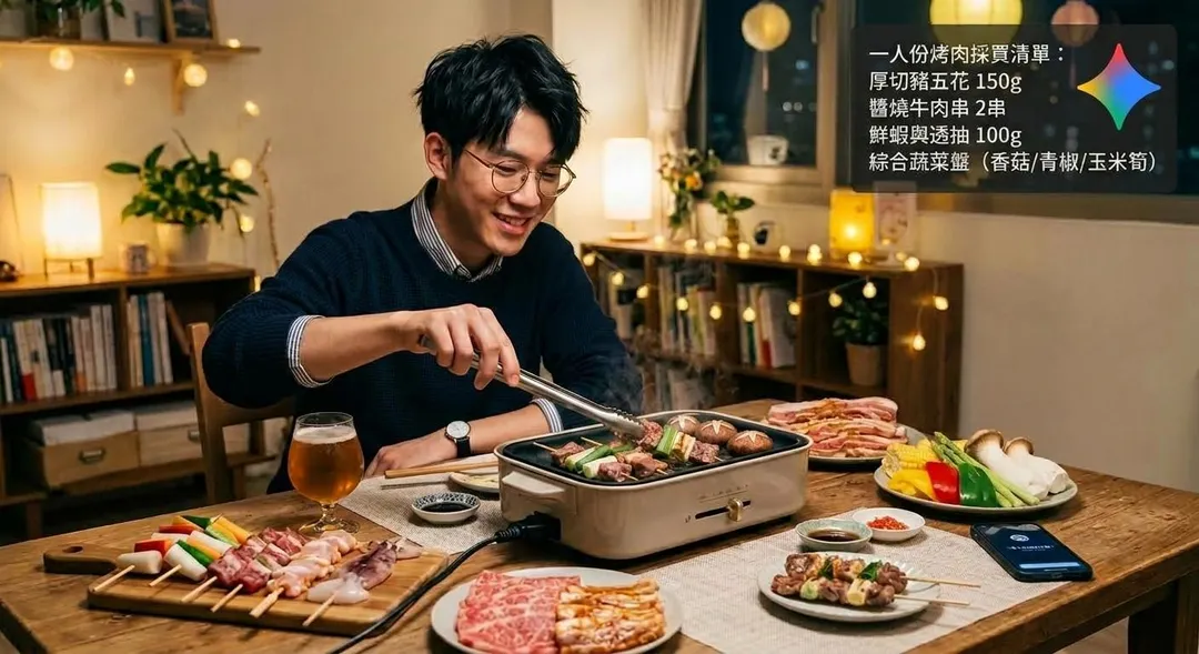 Gemini 變身「烤肉規劃師」。（圖／Google提供）