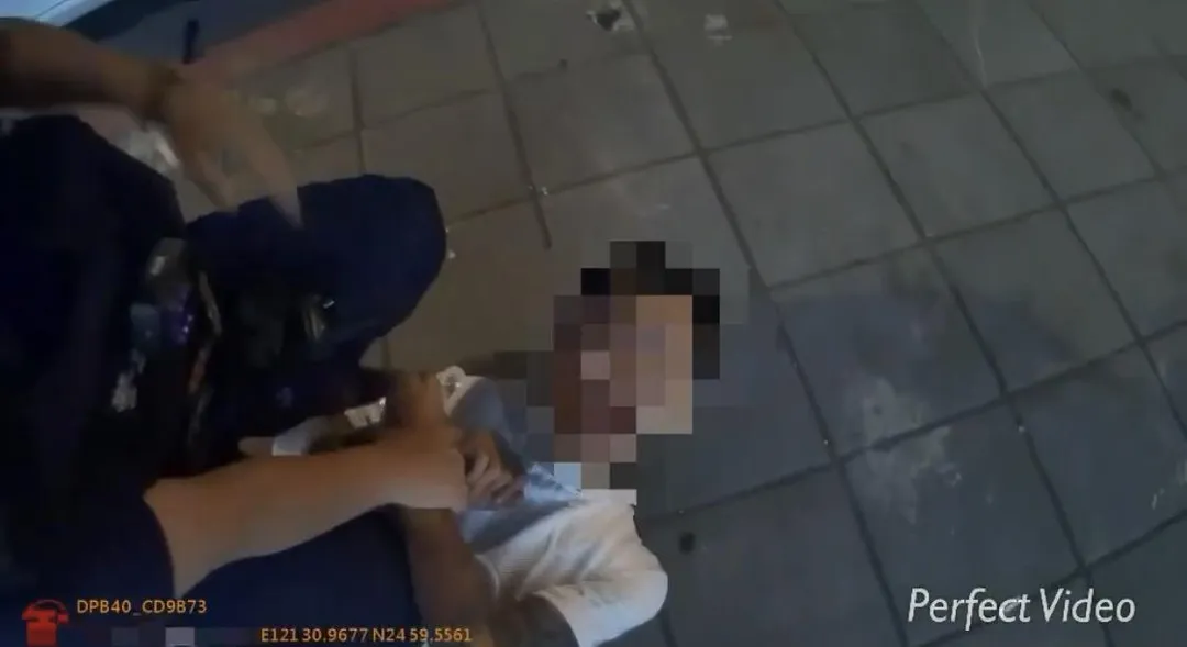 警方壓制逮捕嫌犯。（圖／翻攝畫面）