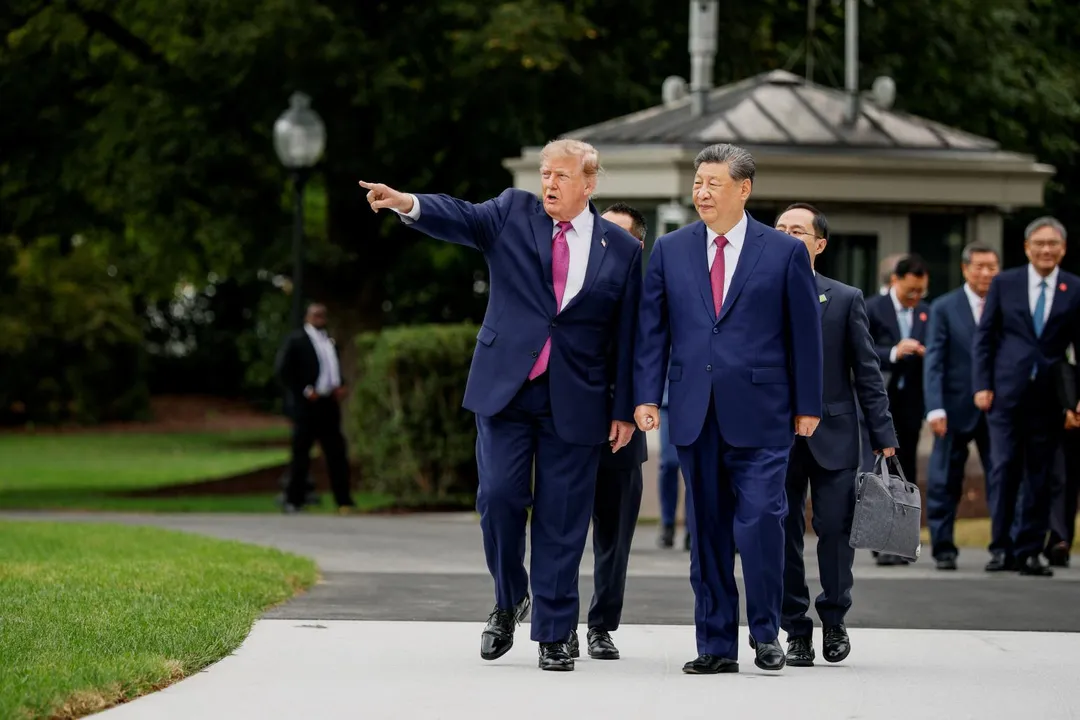 川普告訴習近平，中國協助伊朗是不可接受之事。（圖／路透）