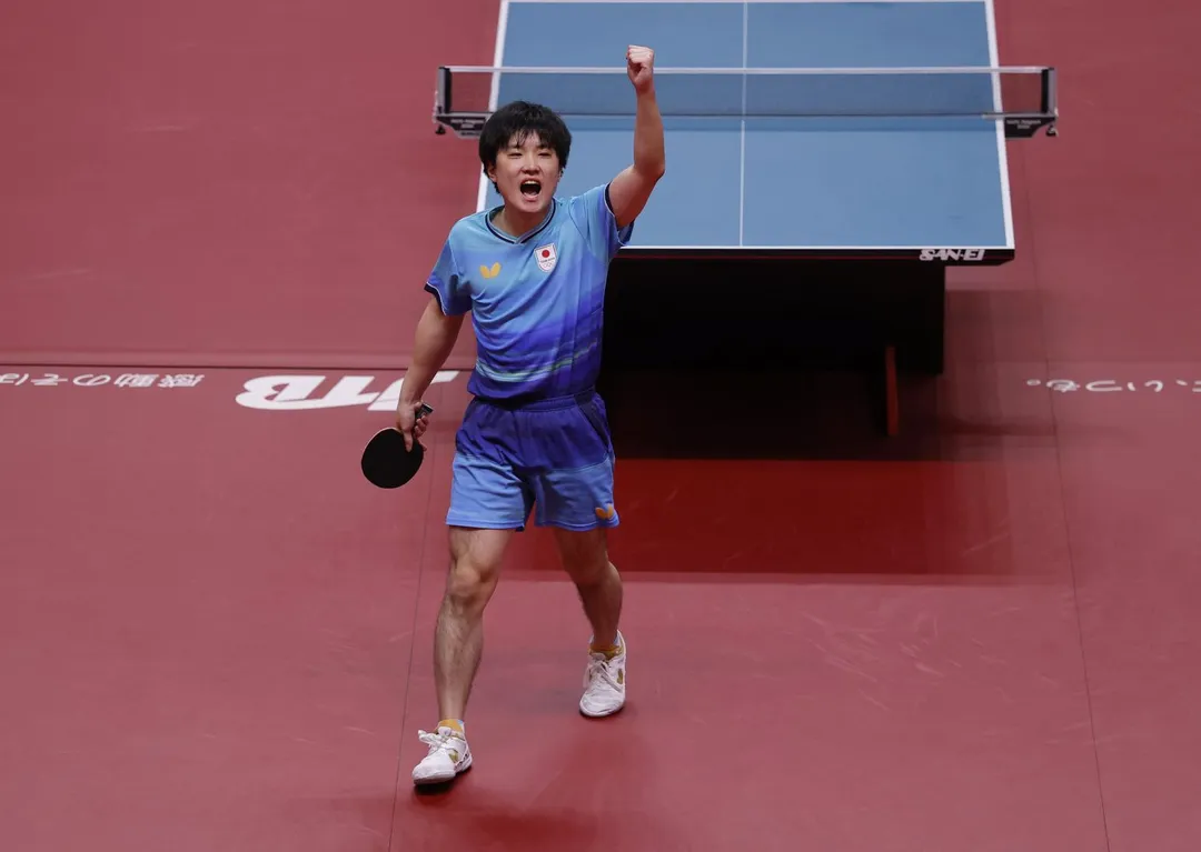 張本智和成為日本致勝功臣。（圖／路透）