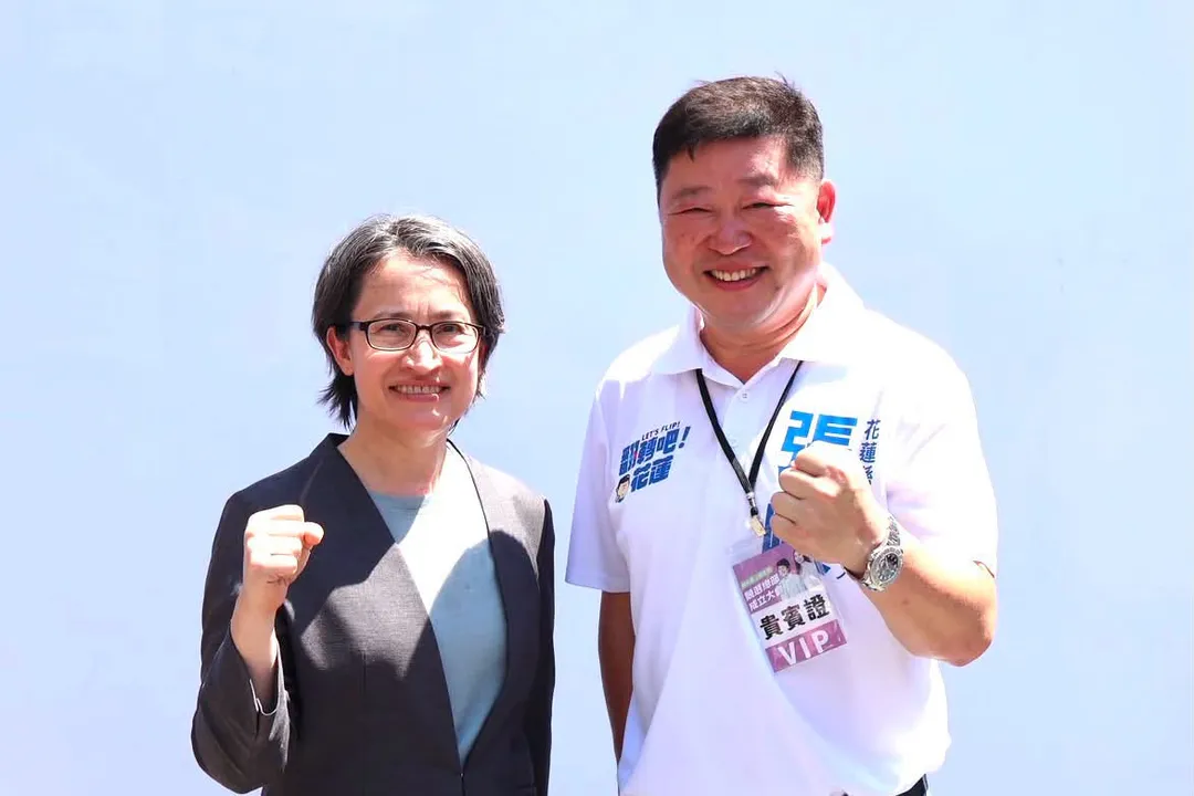 副總統蕭美琴與花蓮縣議長張峻。（圖／翻攝張峻臉書）