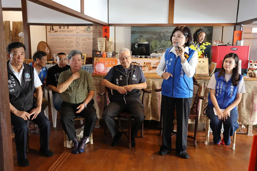 雲林縣長張麗善致詞說明修復始末，盼延續二崙分駐所眷舍生命。（圖／縣府提供）