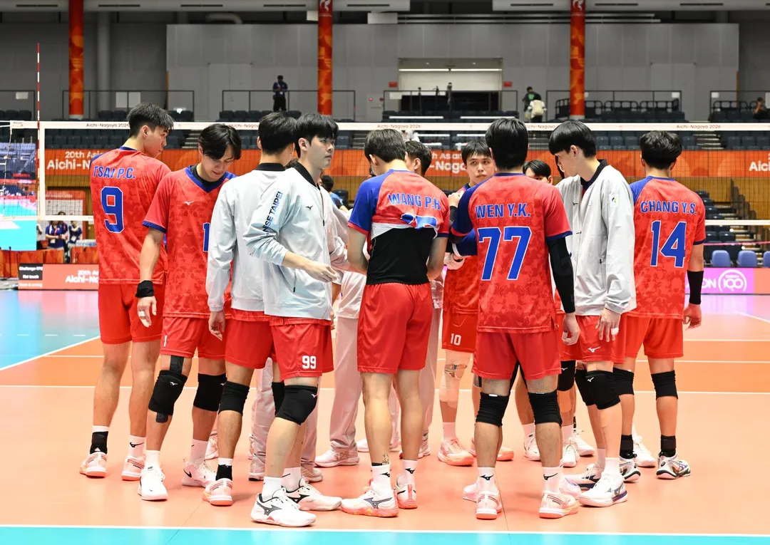 中華男排1：3不敵南韓，苦吞2連敗無緣名古屋亞運8強。（圖／中華奧會提供）