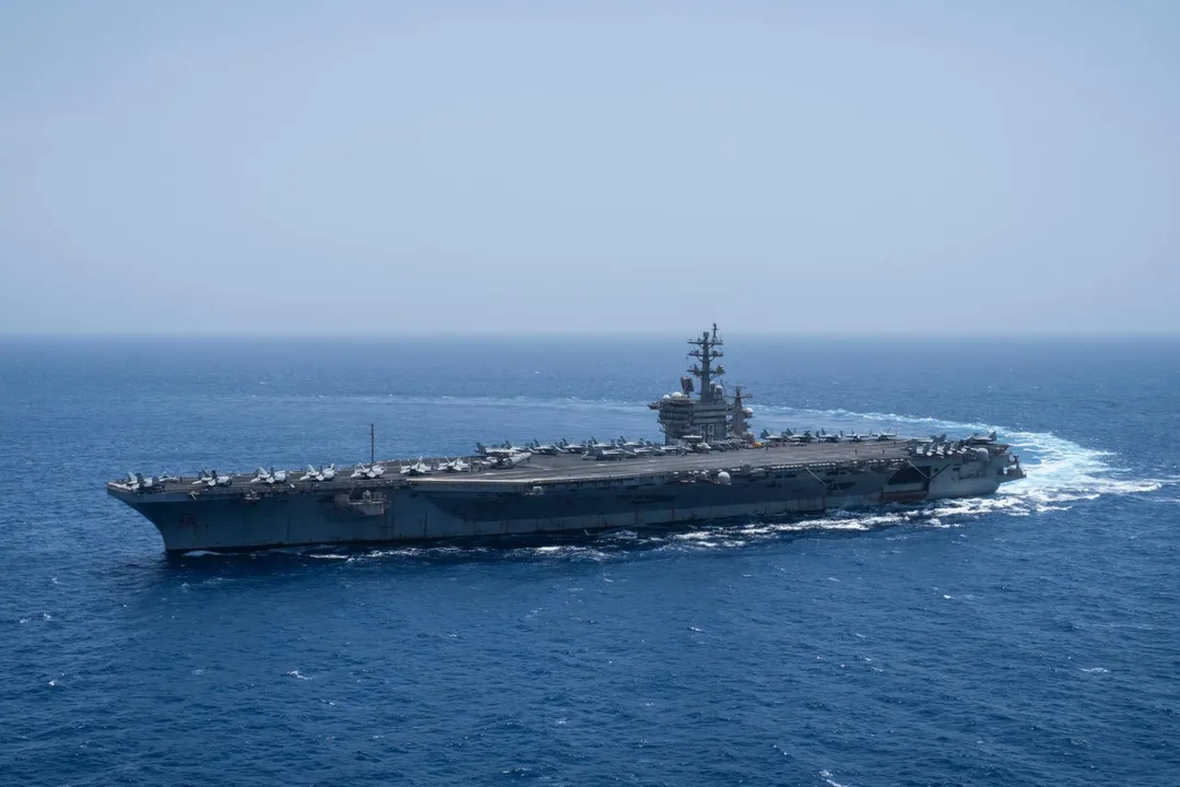 美國海軍「艾森豪號」航空母艦。（圖／美聯社）