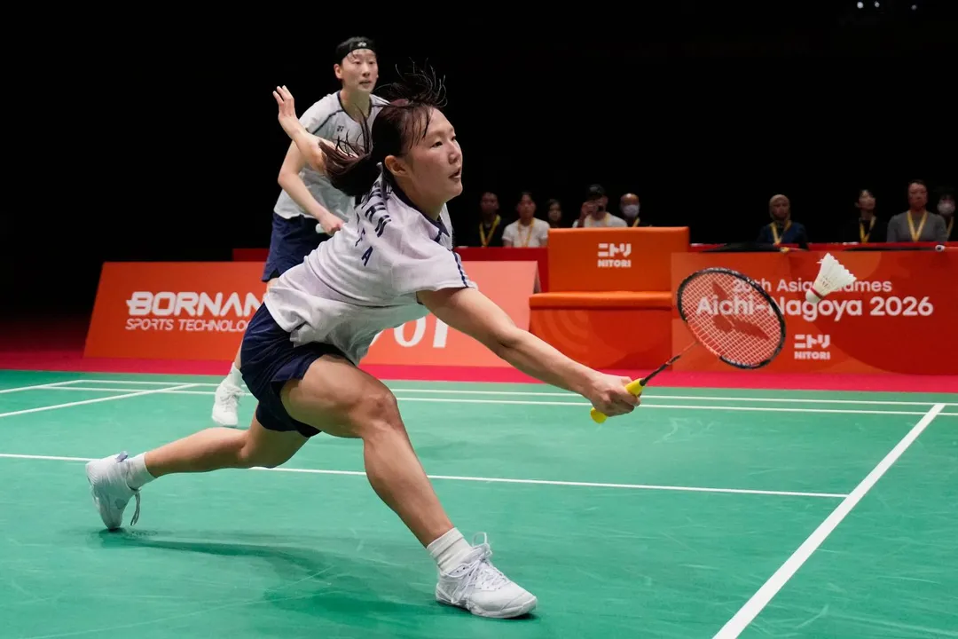 李昭希、白荷娜在第2局以3分之差拿下取勝關鍵。（圖／美聯社）