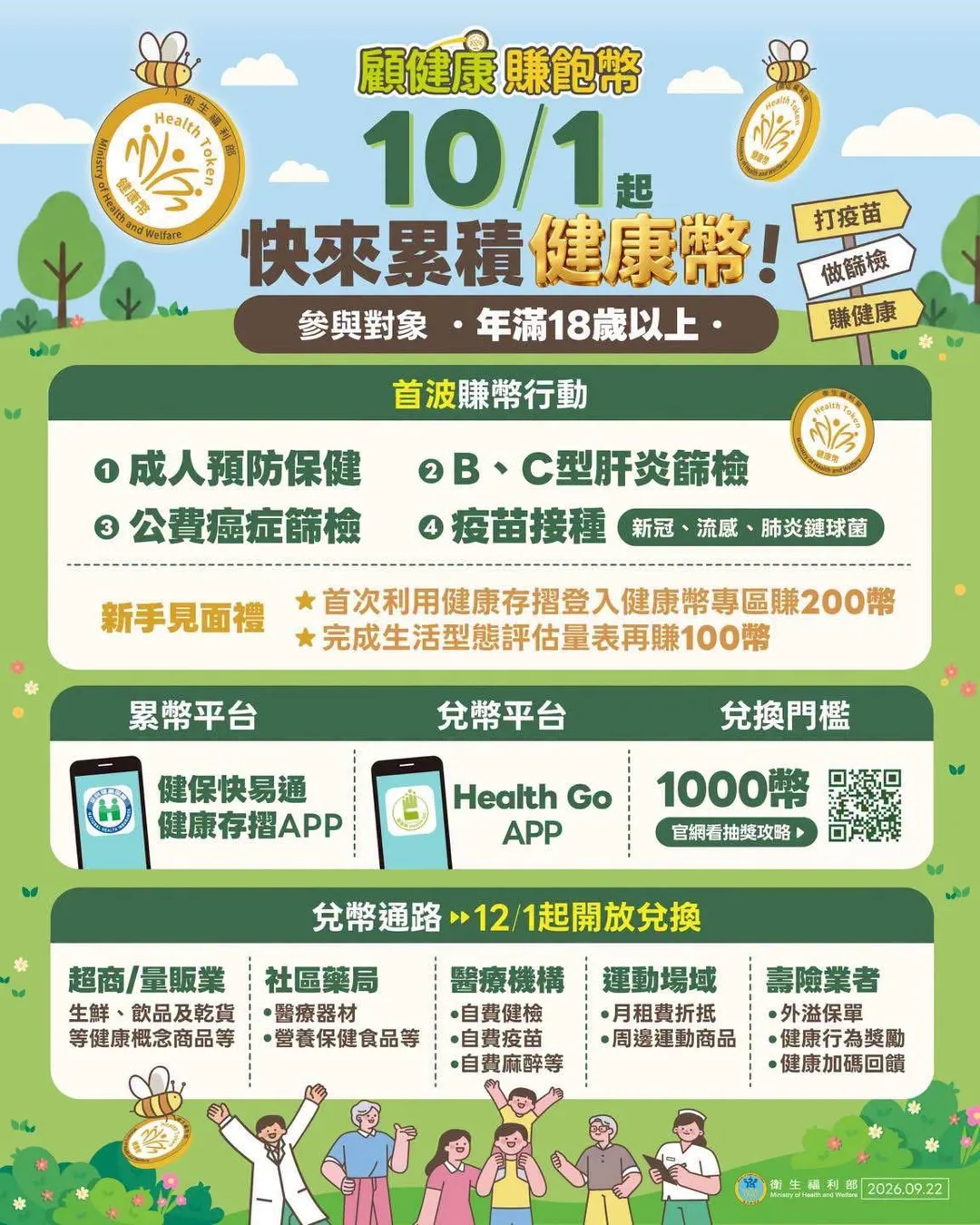 「健康幣」上線。(圖／國民健康署﻿)