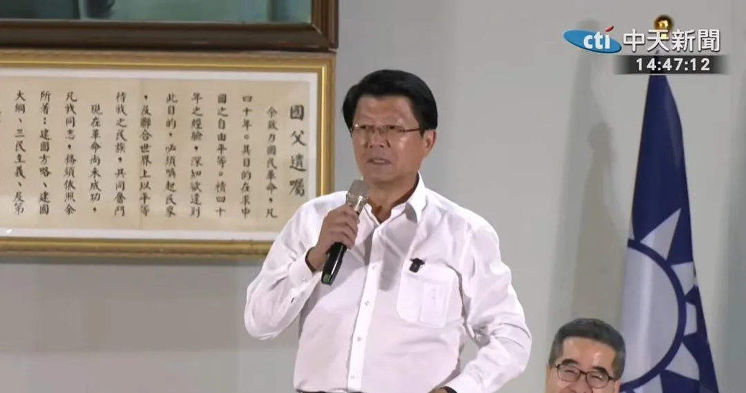 謝龍介呼籲台南市民「翻轉大台南，人民贏一次」。（圖／中天新聞）
