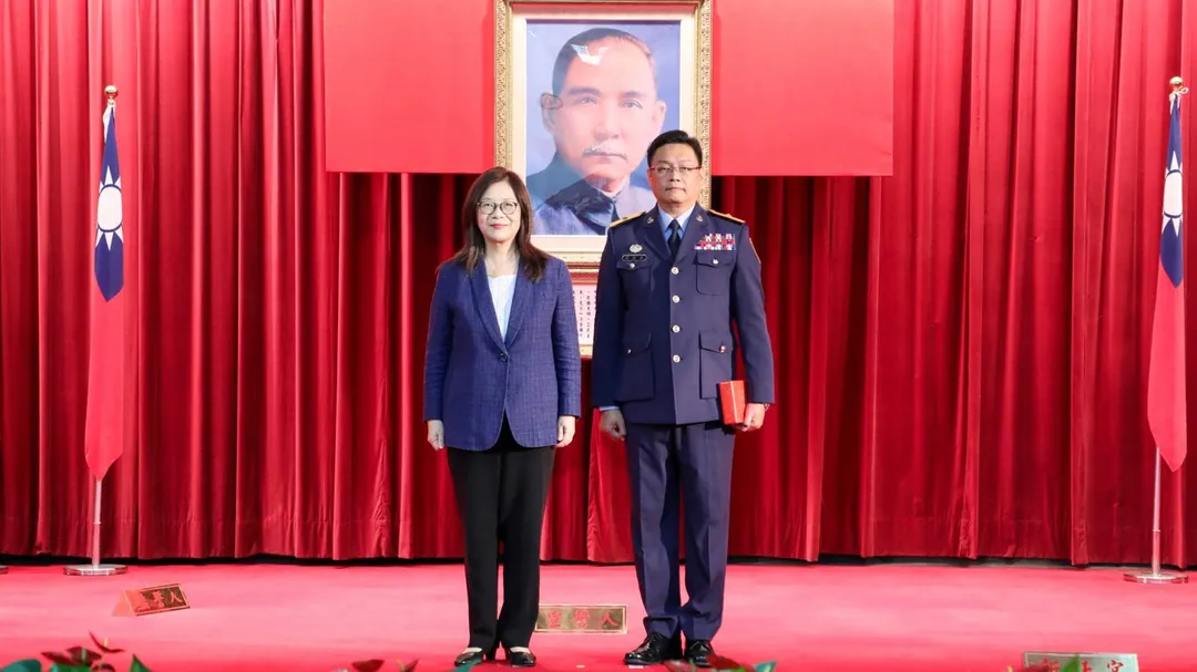 海軍司令部副參謀長原聖華中將接任海巡第三位副署長。（圖／翻攝畫面）