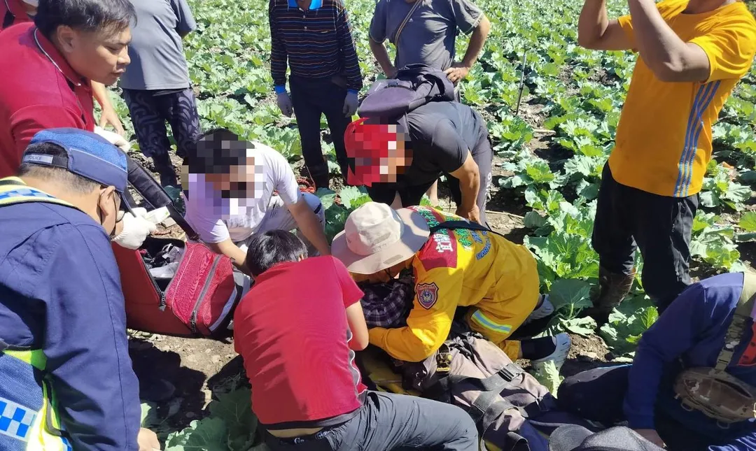婦人被順利救起。（圖／三星分局提供）