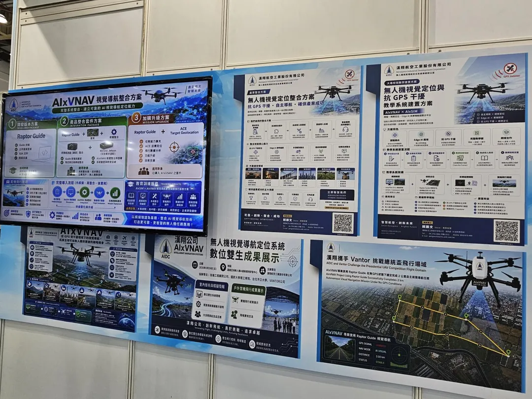 AIxVNAV無人機視覺導航定位系統。(圖/漢翔)