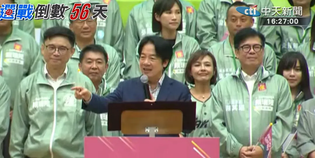 總統賴清德3日南下高雄輔選賴瑞隆。(圖/中天新聞)