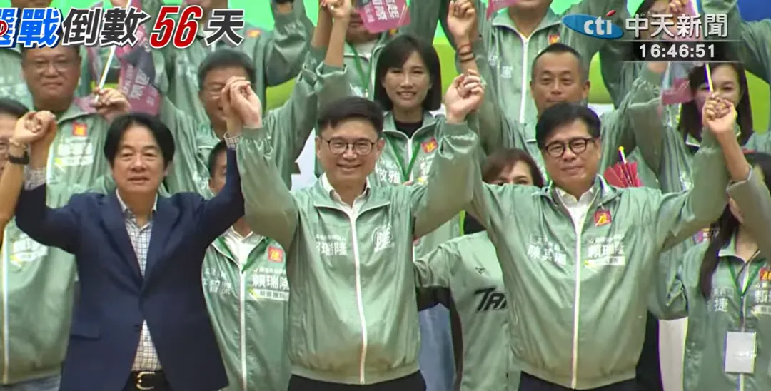 總統賴清德3日南下高雄輔選賴瑞隆。(圖/中天新聞)