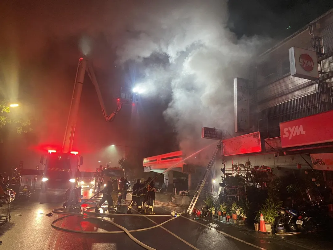 氣爆現場。（圖／宜蘭縣消防局提供）