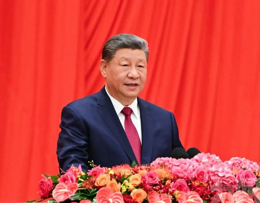 大陸國家主席習近平在國慶招待會上發表講話。(資料照/新華社)