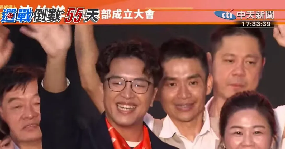 民進黨台北市長參選人沈伯洋。(圖/中天新聞)