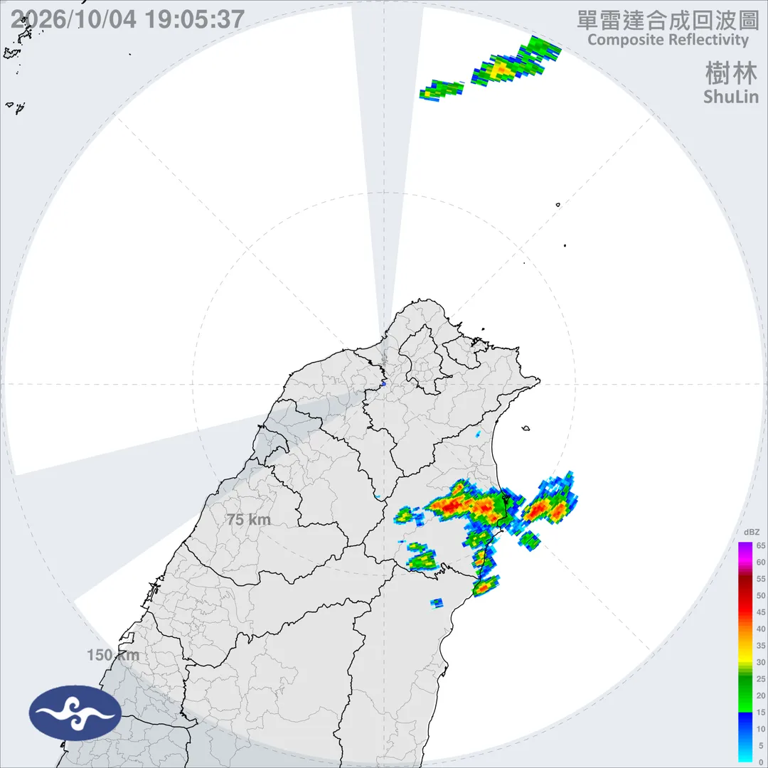 宜蘭與花蓮全境均列入大雨警戒範圍。(圖/氣象署)