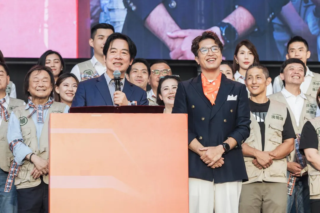 圖為賴清德昨日出席沈伯洋競總成立大會。(圖/沈伯洋競辦提供)