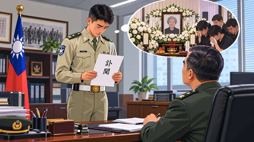 1名現役憲兵為參加音樂祭，竟委託印刷業者偽造祖母過世訃聞向部隊騙取喪假，因偽造私文書罪被判刑2個月。（示意圖／AI生成）