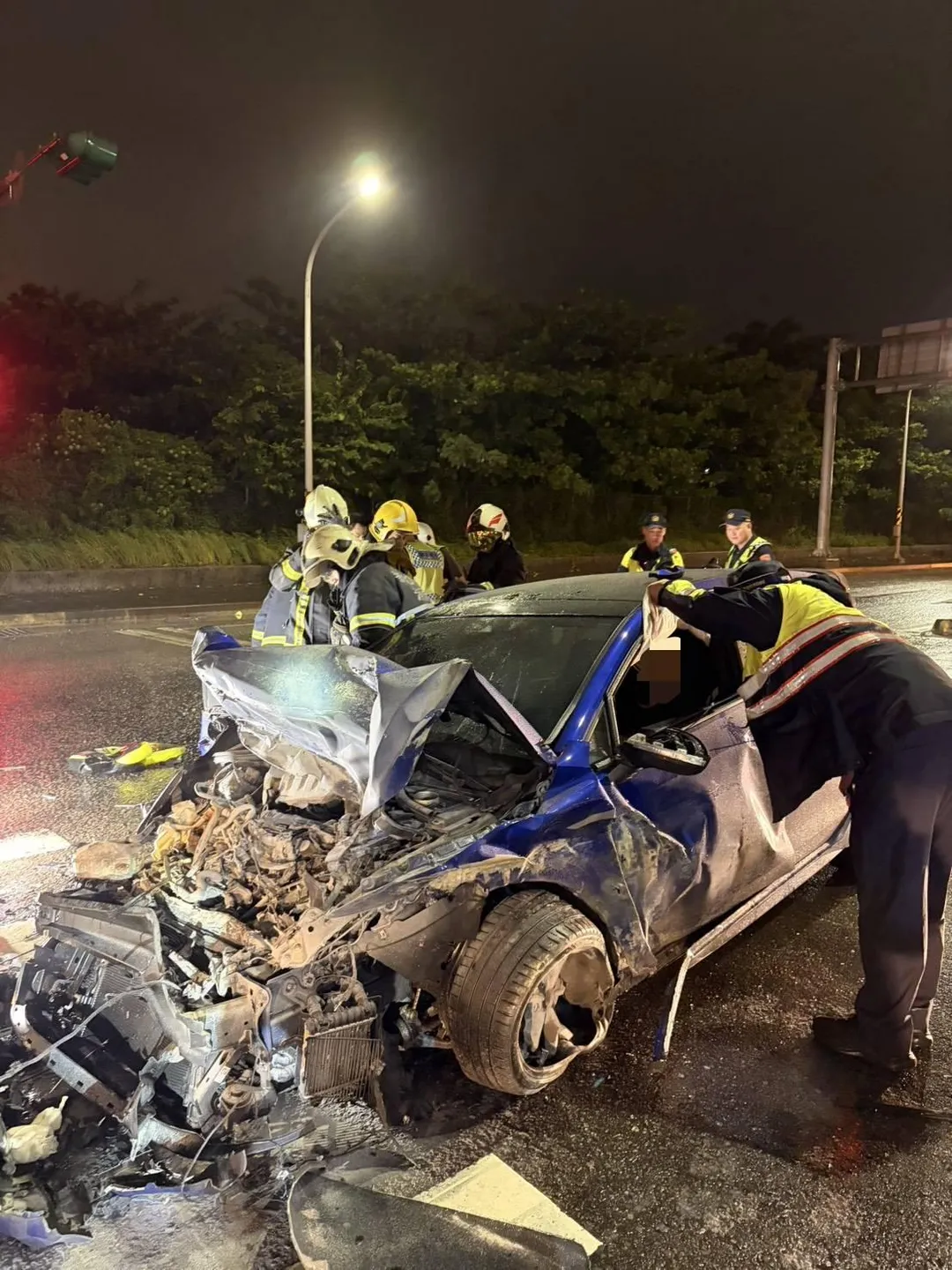 車禍現場。(圖/翻攝畫面)