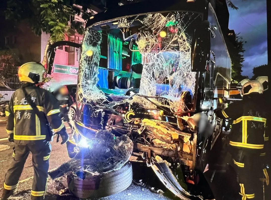 車禍現場。（圖／警方提供）