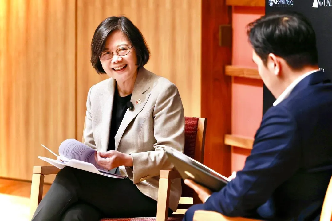 前總統蔡英文應邀訪美，在史丹佛大學，參加 Stanford DEFCON 2026 科技與國家安全研討會。（圖／蔡英文臉書）