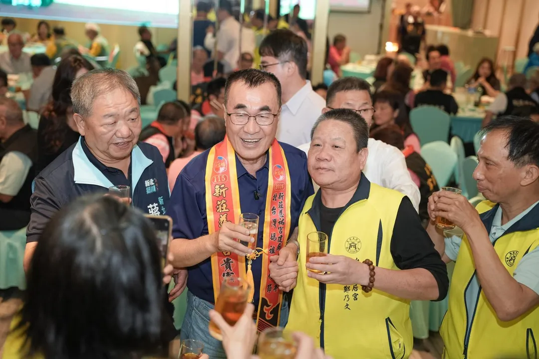 國民黨參選人李四川8日出席新莊慈祐宮建廟340週年暨北台灣媽祖文化節圓滿感恩餐會。（圖／李四川競辦提供）