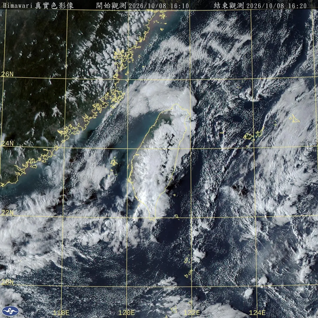 中央氣象署今（8）日16時23分發佈陸上強風特報。（圖／氣象署）