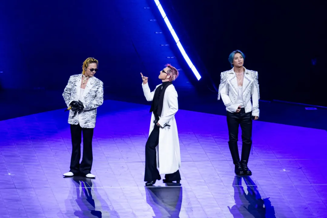 BIGBANG三人的舞台魅力嗨翻全場4萬人。(圖/讀者提供)