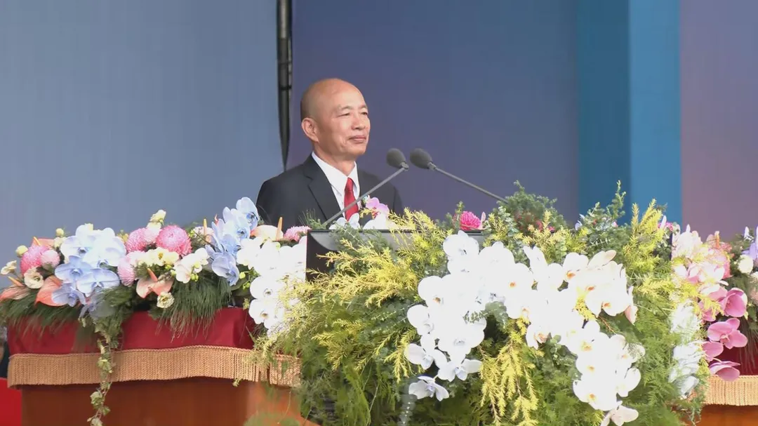 立法院長韓國瑜在國慶發表致詞。（圖／中天新聞）