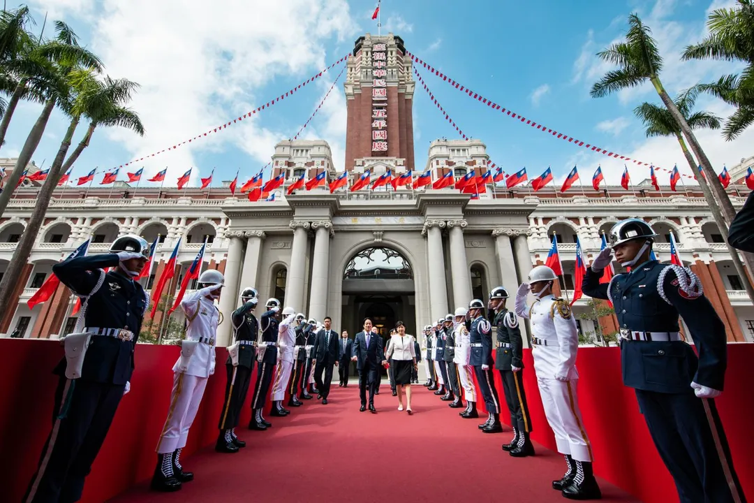 賴清德和第一夫人吳玫如一同出席「中華民國中樞暨各界慶祝115年國慶大會」。（圖/總統府提供）