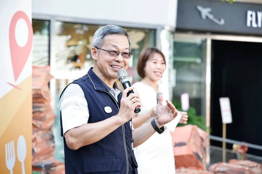 台中市建設局長陳大田出席開幕活動。（圖／記者拍攝）