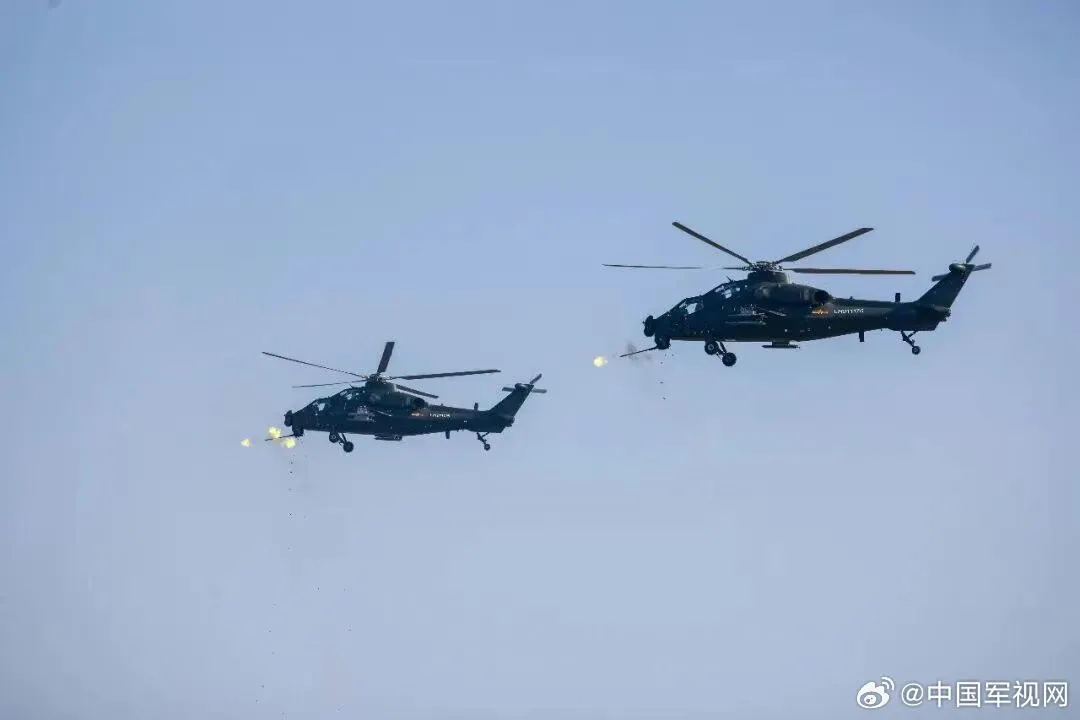 2025年12月中巴「勇士-9」反恐聯演出動直升機。（圖／翻攝微博「中國軍視網」）