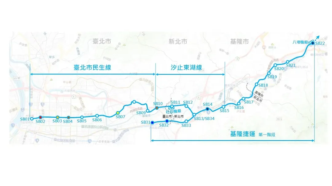 基隆捷運路網。（圖／新北市捷運局提供）