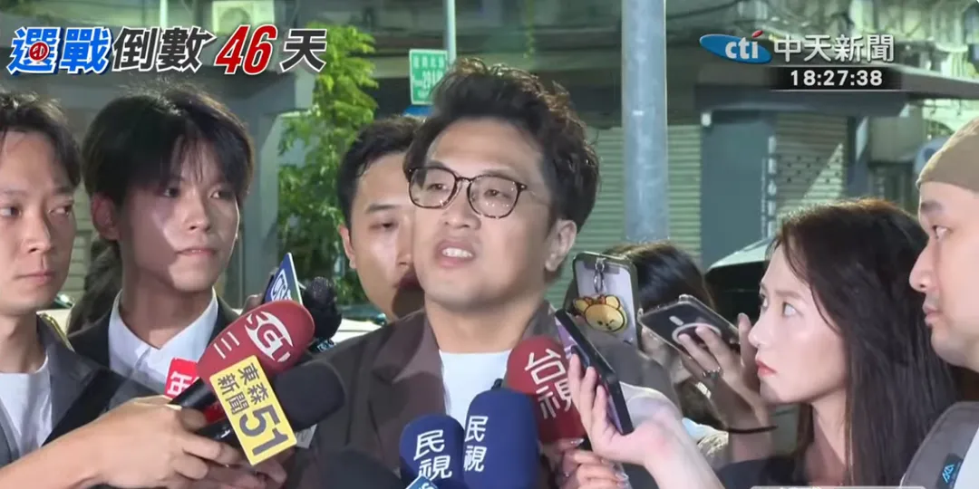 民進黨台北市長參選人沈伯洋。（圖／中天新聞）