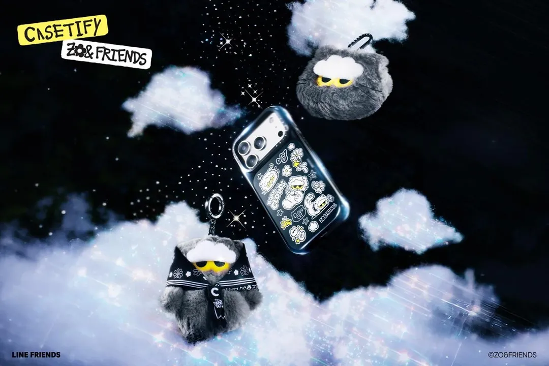 CASETiFY 再度攜手全球熱門 IP ZO&FRIENDS 推出以夢幻世界、黑白手繪風格為靈感的全新聯名系列。（圖／CASETiFY提供）