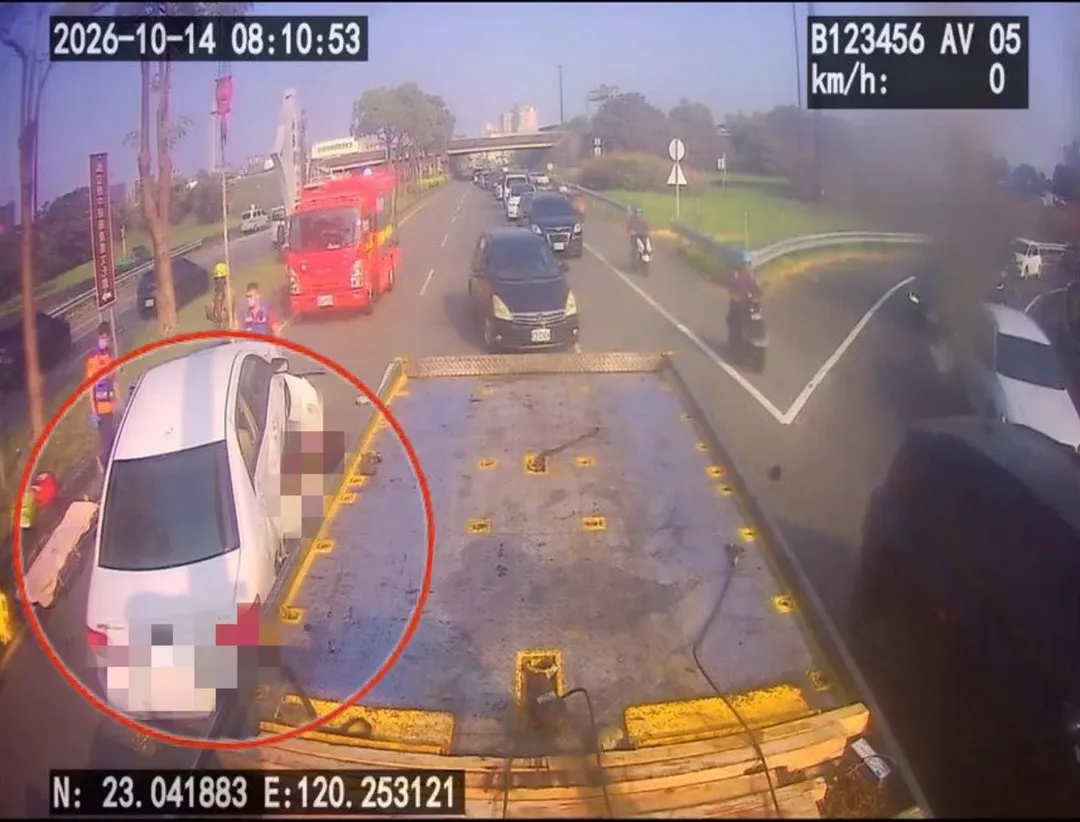 車禍現場。（圖／台南道路救援張家班群組）
