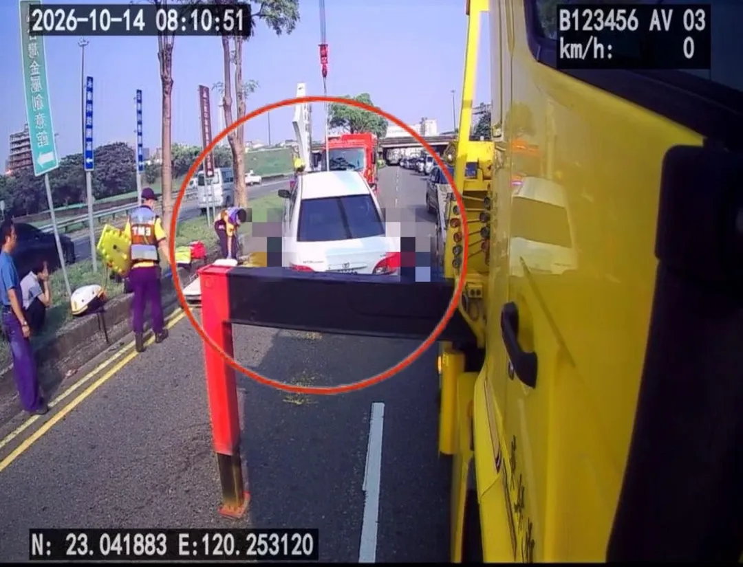 車禍現場。（圖／台南道路救援張家班群組）