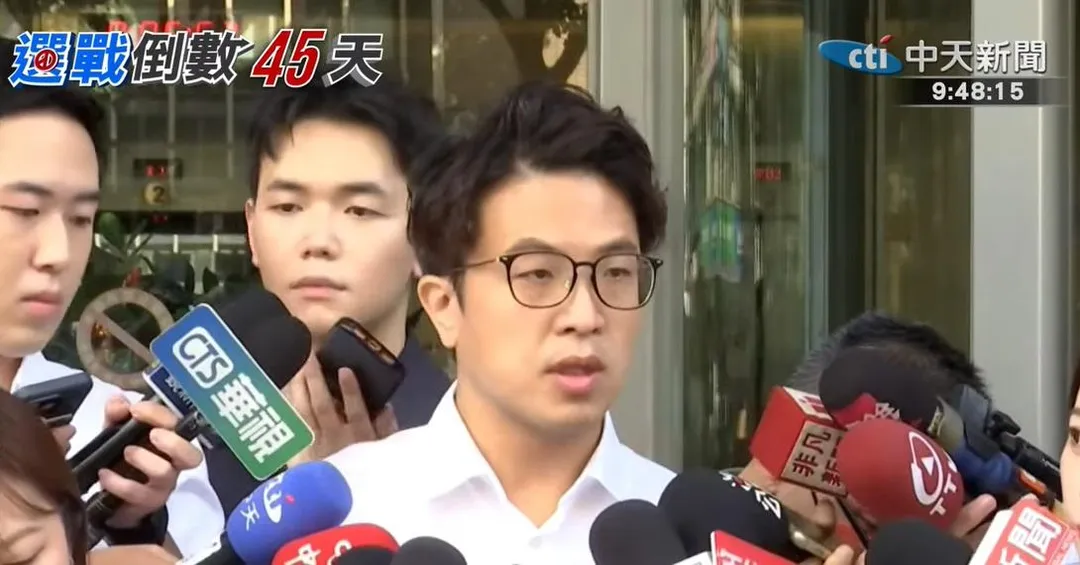 民進黨台北市長參選人沈伯洋。(圖/中天新聞)