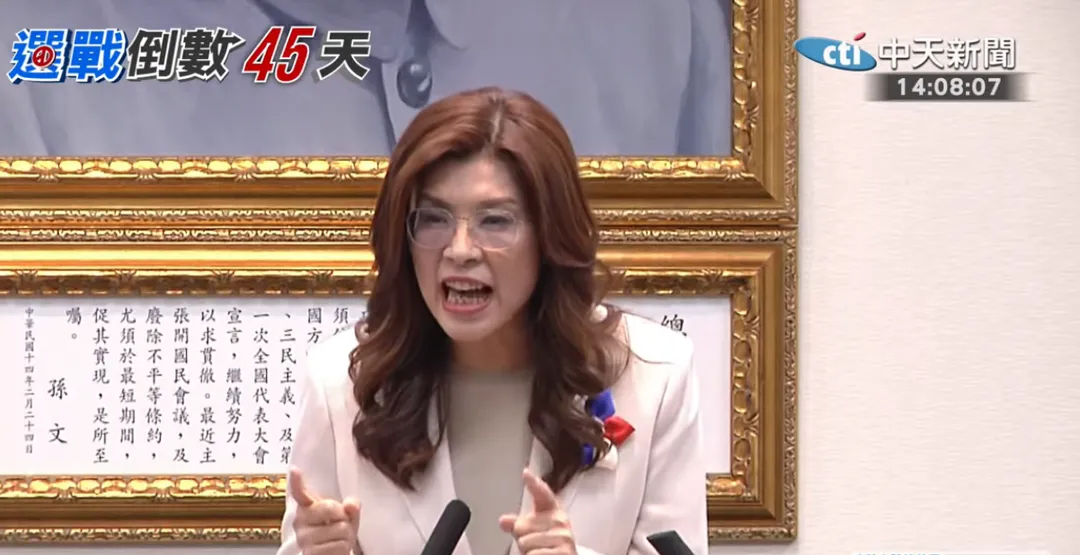 鄭麗文14日中常會致詞。（圖／中天新聞）